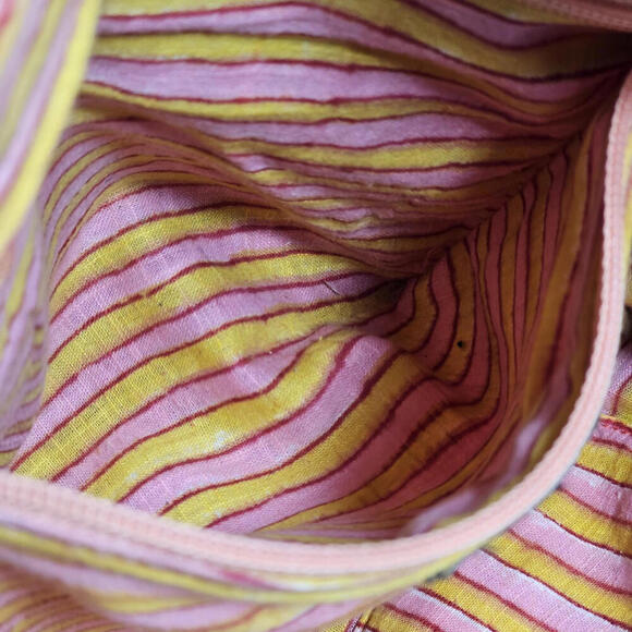 Fabindia Multi Colored Jute And Leather Tote Shoulder Bag Purse - Picture 11 of 11